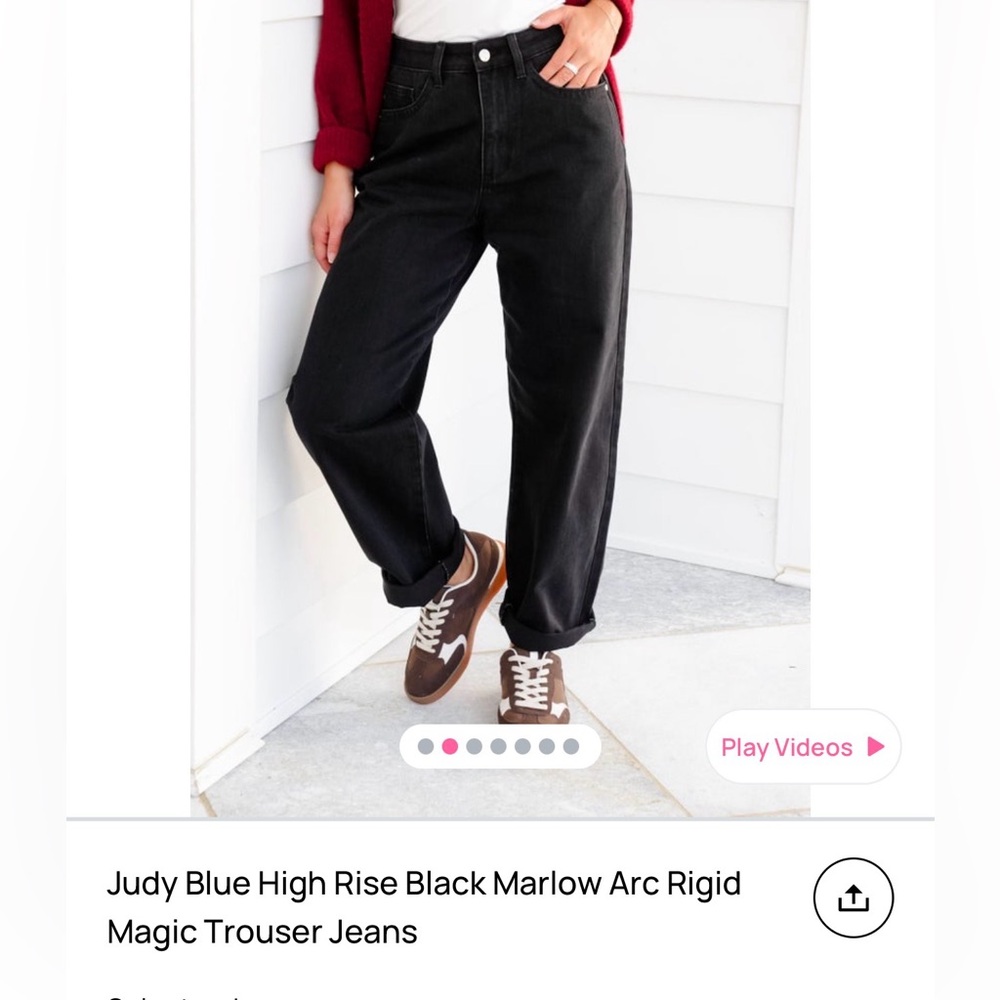 Black High Rise Trouser Jeans